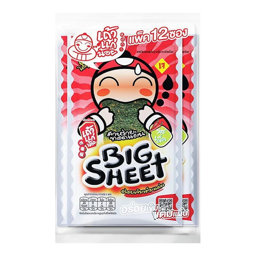 Водоросли Taokaenoi Big Sheet, острые, 3,2 г × 12 шт. — фото 3