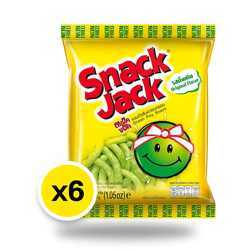 Снек Snack Jack из зелёного горошка, оригинальный вкус, 30 г × 6 шт. — фото 2