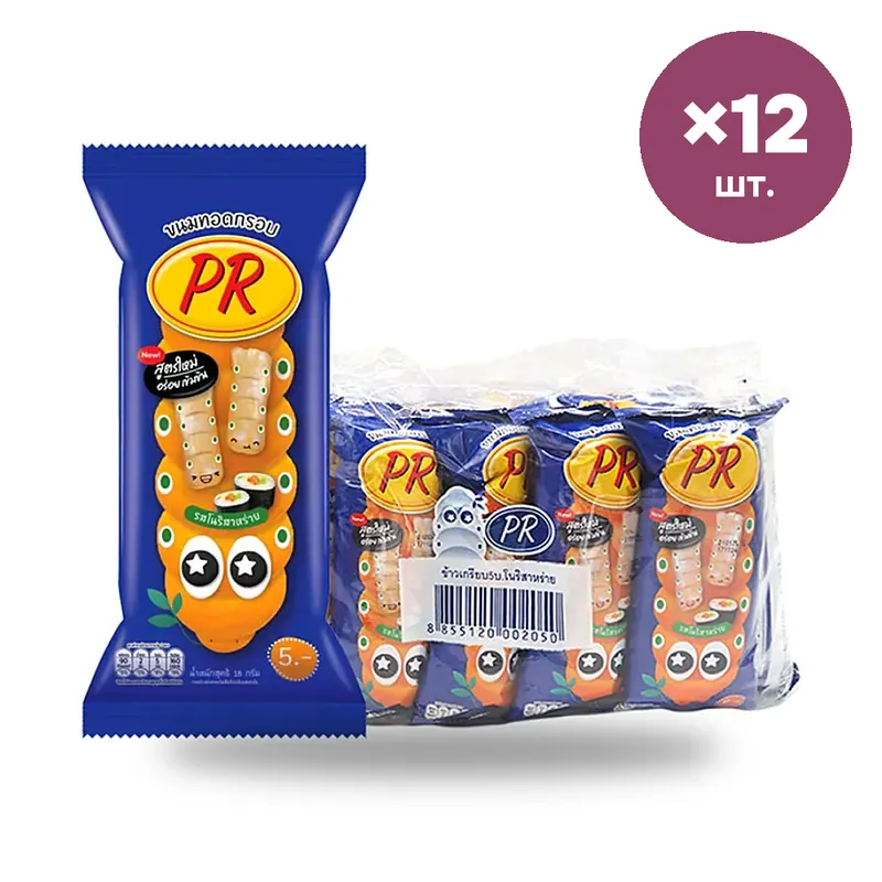 Снек экструдированный PR со вкусом водорослей нори, 18 г × 12 шт.