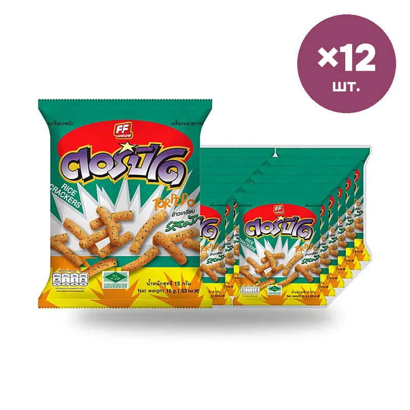 Крекер FF Torpedo со вкусом овощей, 15 г × 12 шт.