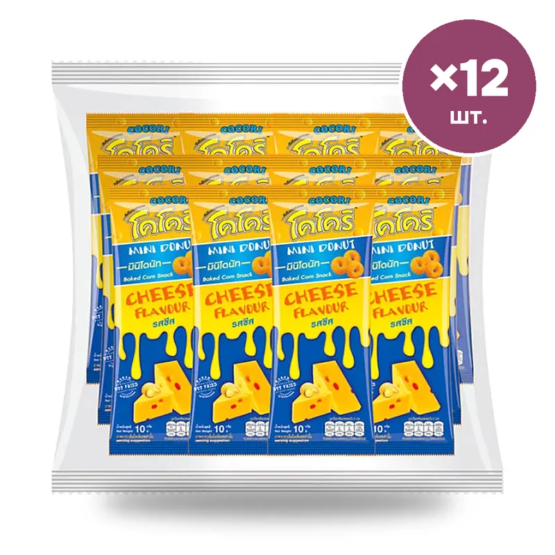 Мини-донаты Cocori со вкусом сыра, 12 г × 12 шт.