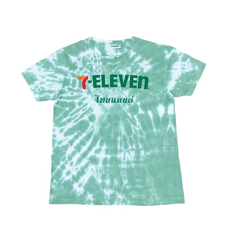 Футболка тай-дай 7-Eleven зелёная