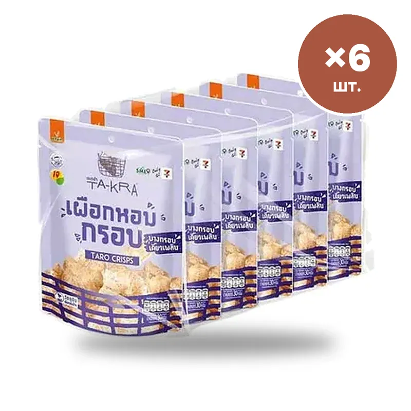 Хрустящие чипсы из таро V Farm Takra, 30 г × 6 шт.
