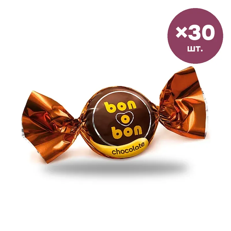 Конфеты шоколадные Bon o Bon, 14 г × 30 шт.