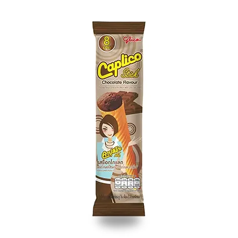 Вафельный рожок Glico Caplico Stick в шоколаде, 10 г × 12 шт. — фото 2