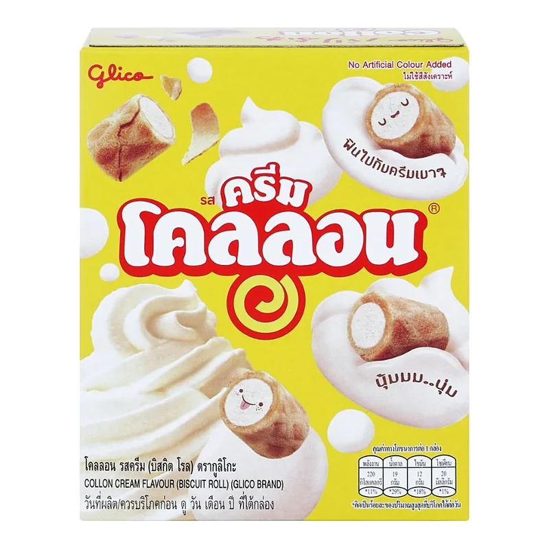 Печенье-трубочки Glico Collon со сливочным кремом, 41 г × 10 шт. — фото 5