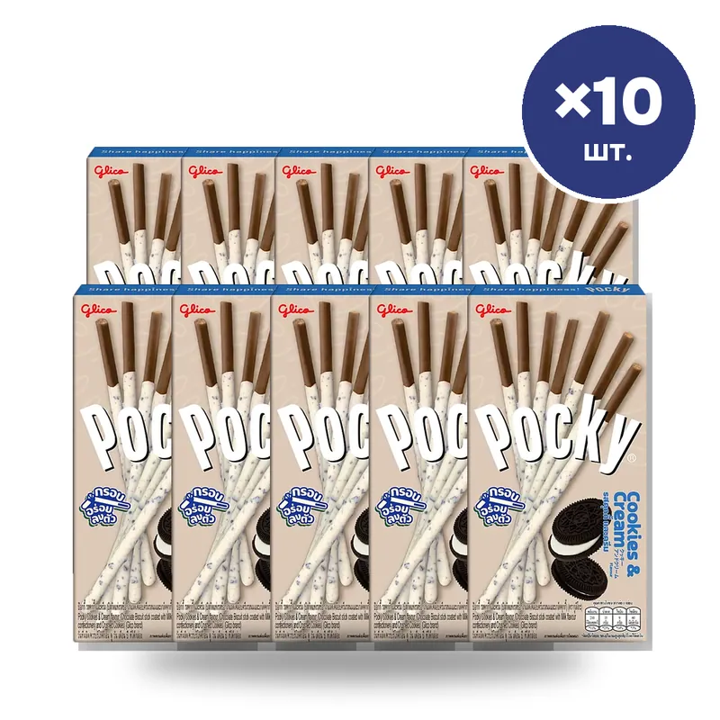 Палочки Pocky Cookies & Cream, 41 г × 10 шт.