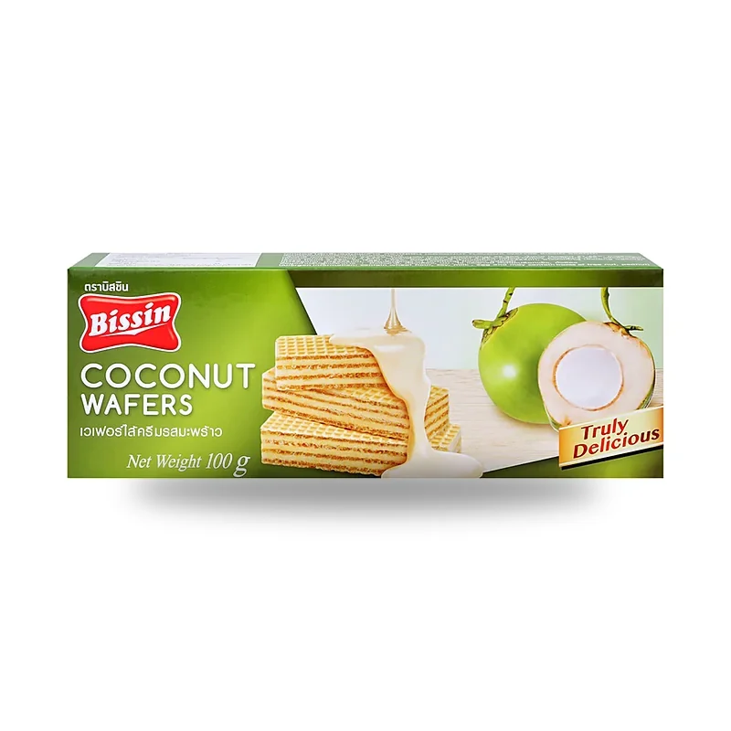 Вафли Bissin кокосовые, 100 г