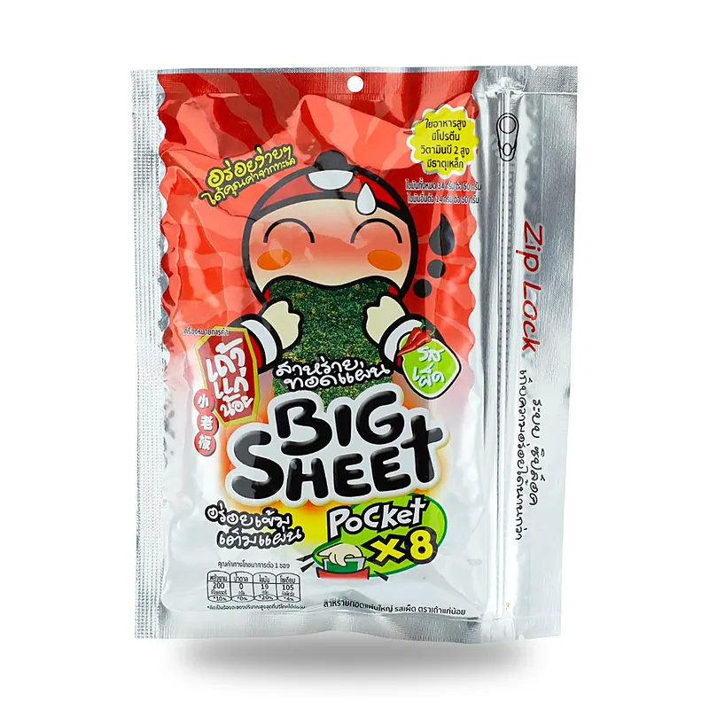 Водоросли Taokaenoi Big Sheet острые, 28 г