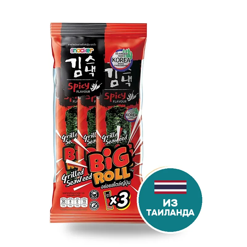 Роллы из водорослей Snacker Mega Roll острые, 9 г — фото 2