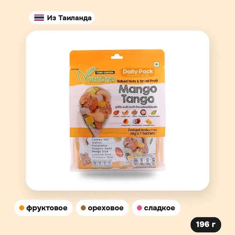 Запечённые орехи с сухофруктами Nutrione Mango Tango, 196 г — фото 4