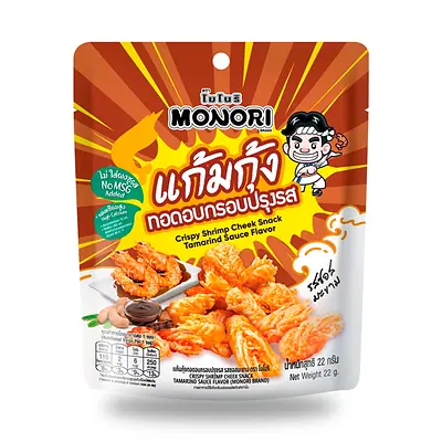 Снек из креветочных щёчек Monori хрустящий, с соусом из тамаринда, 22 г
