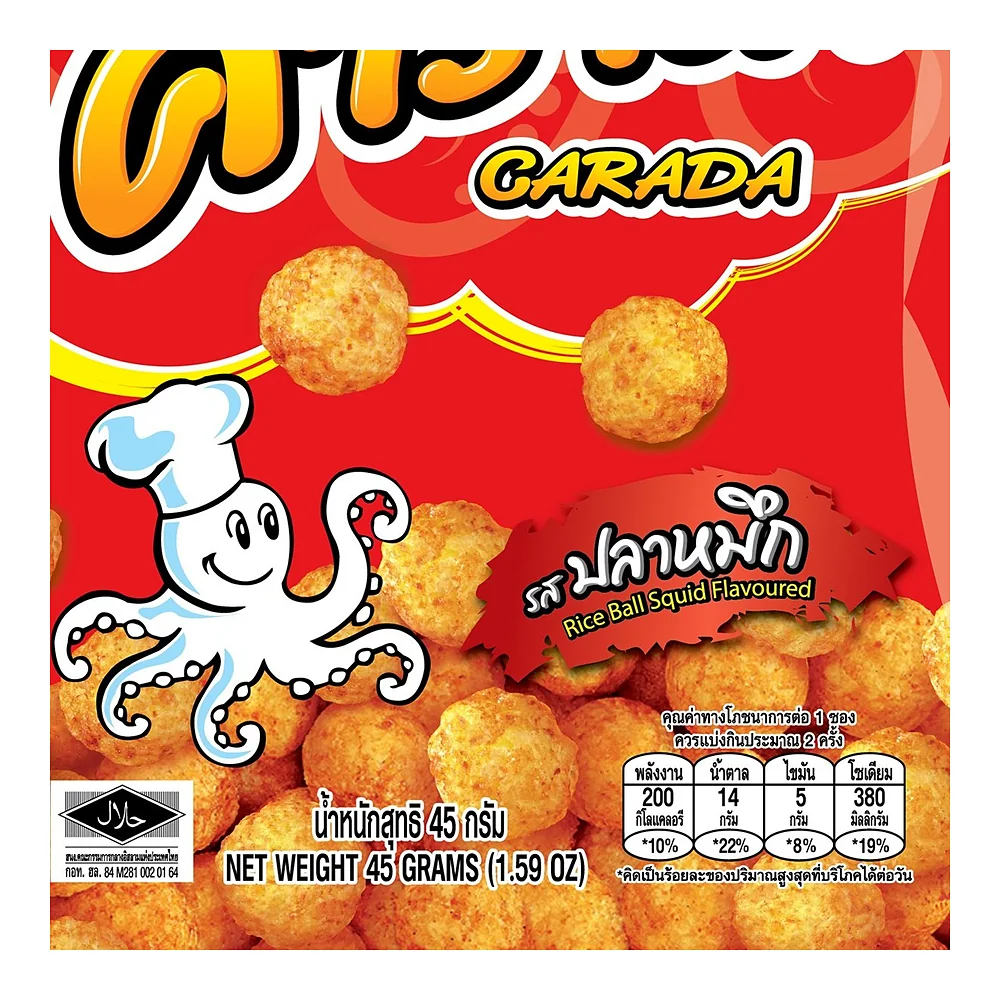 Снек Carada со вкусом кальмара, 45 г — фото 4