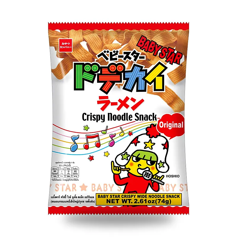 Снек из лапши Baby Star Crispy Wide Noodle широкий, 74 г