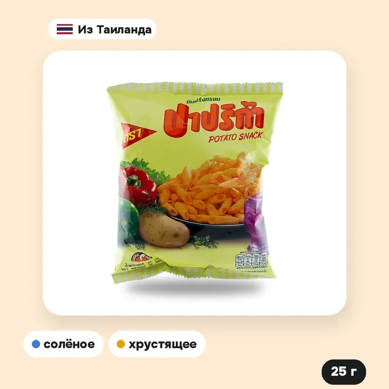 Картофельный снек Paprika Potato, 25 г — фото 2