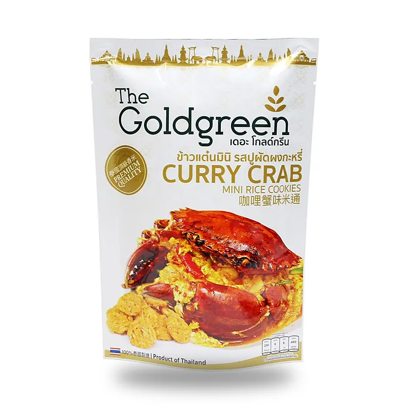 Мини-рисовое печенье The Goldgreen со вкусом краба с карри, 40 г