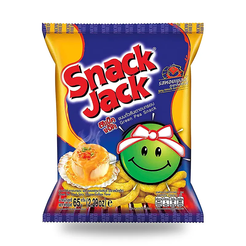 Снек из зелёного горошка Snack Jack со вкусом острых гребешков, 62 г