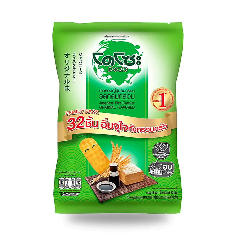 Японские рисовые крекеры Dozo классические, 90 г