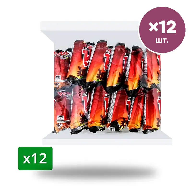 Хрустящий снек Poothai со вкусом шоколада, 12 г × 12 шт.
