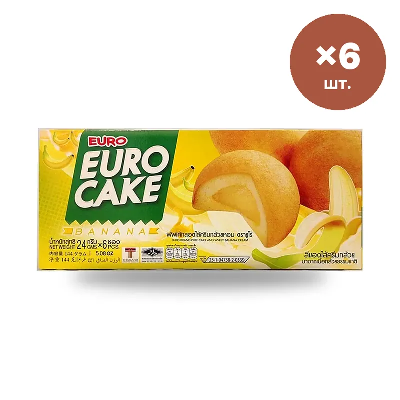 Кекс Euro с банановым кремом, 144 г