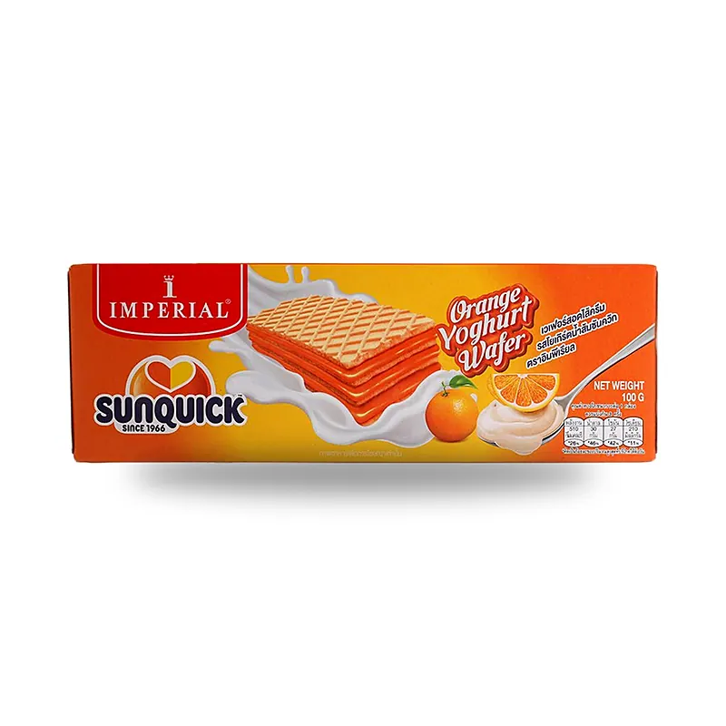Вафли Imperial с апельсиново-йогуртовым кремом Sunquick, 100 г