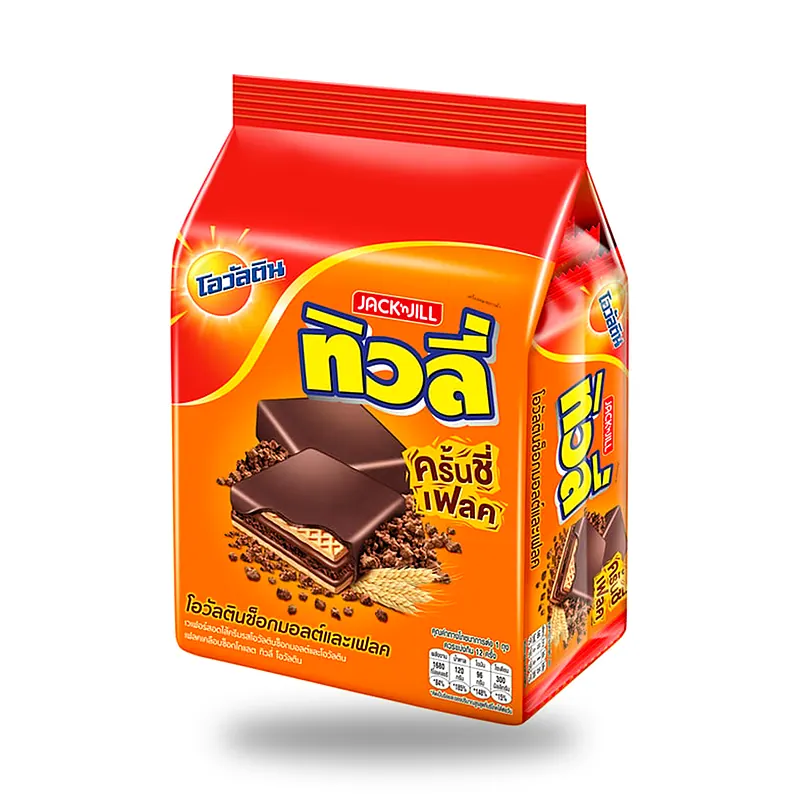Вафли Tivoli Crunchy Flake с шоколадно-солодовым кремом Ovaltine, 26 г × 12 шт. — фото 2