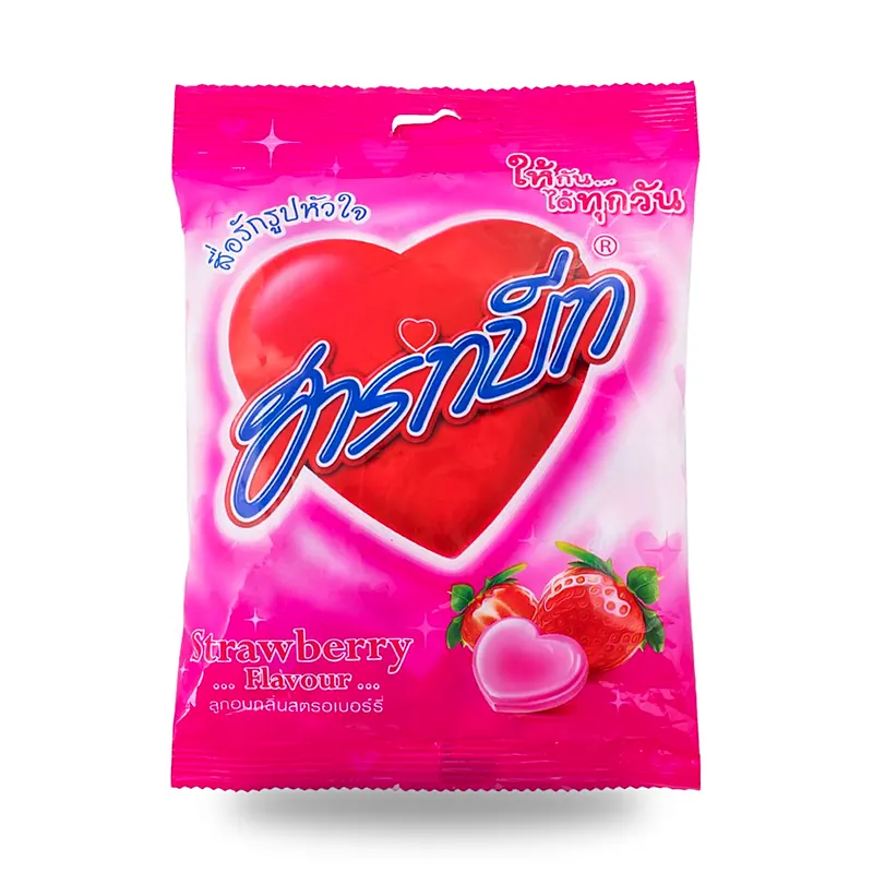 Леденцы Heartbeat сердечки клубника, 112 г
