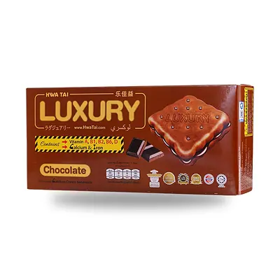 Печенье-сэндвич Luxury с шоколадным кремом, 120 г