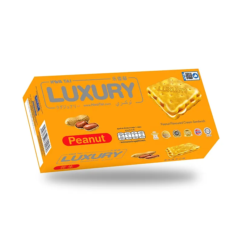 Печенье-сэндвич Luxury с арахисовым кремом, 120 г