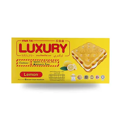 Печенье-сэндвич Luxury с лимонным кремом, 120 г