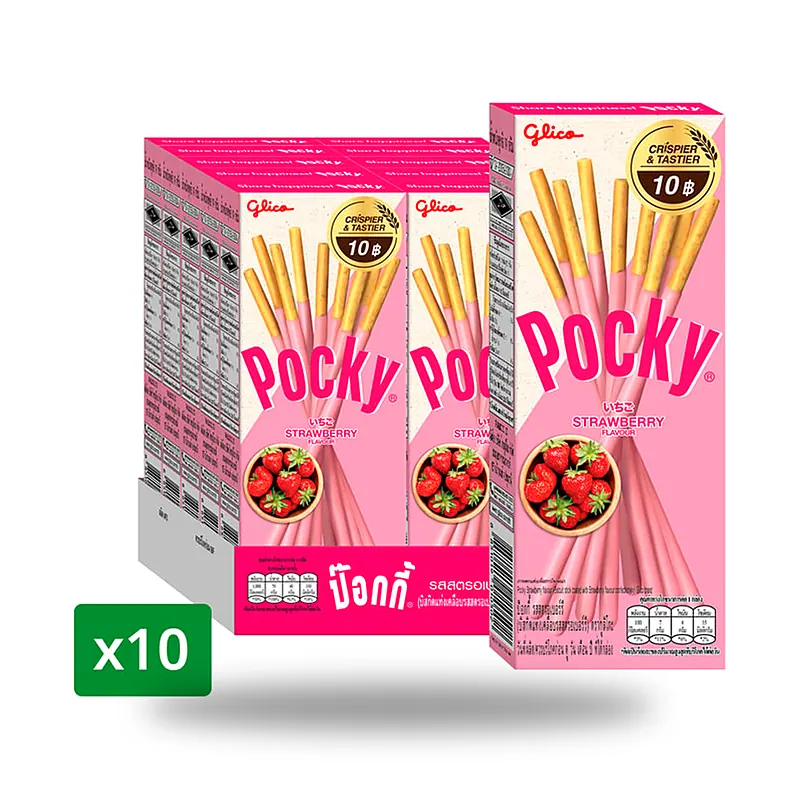 Палочки Glico Pocky клубничные, 19 г × 10 шт. — фото 2