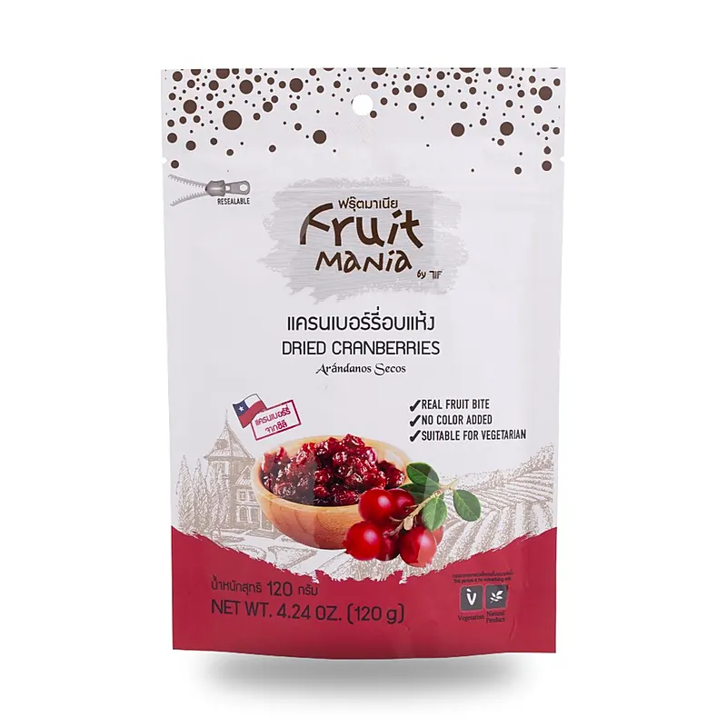 Клюква сушёная Fruit Mania, 120 г