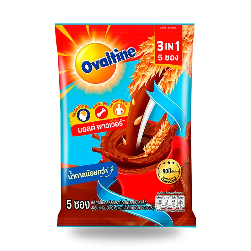 Солодовый напиток Ovaltine 3в1 с меньшим содержанием сахара, 31 г × 5 шт. — фото 2