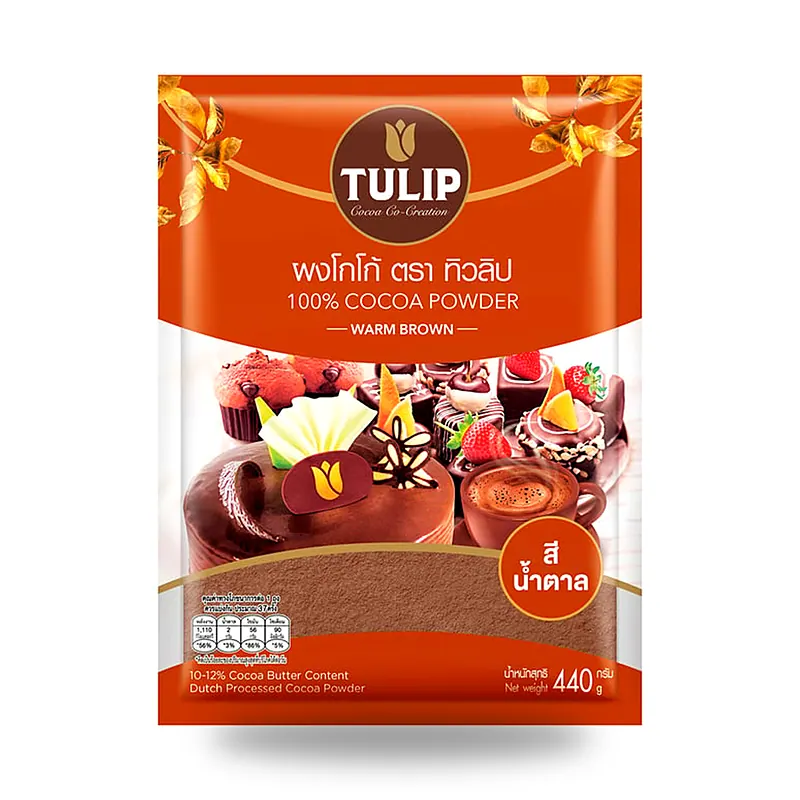 Какао-порошок Tulip 100%, коричневый, 440 г
