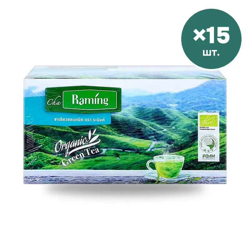 Чай зелёный Raming Organic в пакетиках, 15 шт.