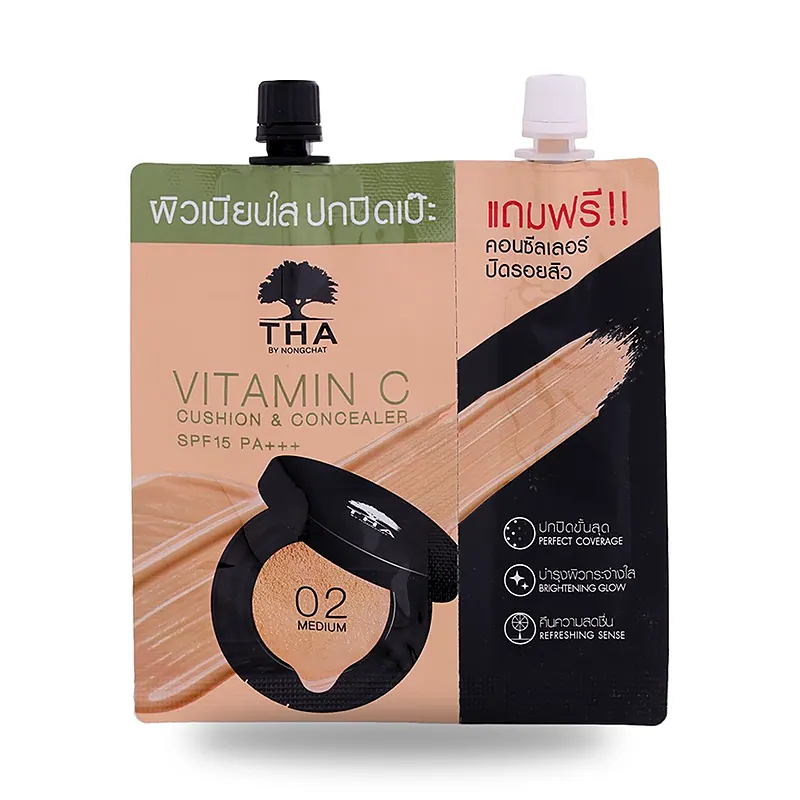 Кушон и консилер Tha by Nongchat Vitamin C №02, 9 г