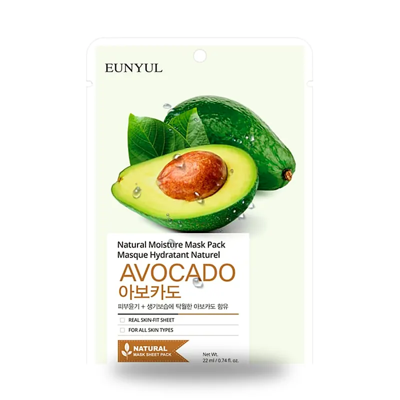 Тканевая маска Eunyul Natural Moisture с авокадо, 22 мл