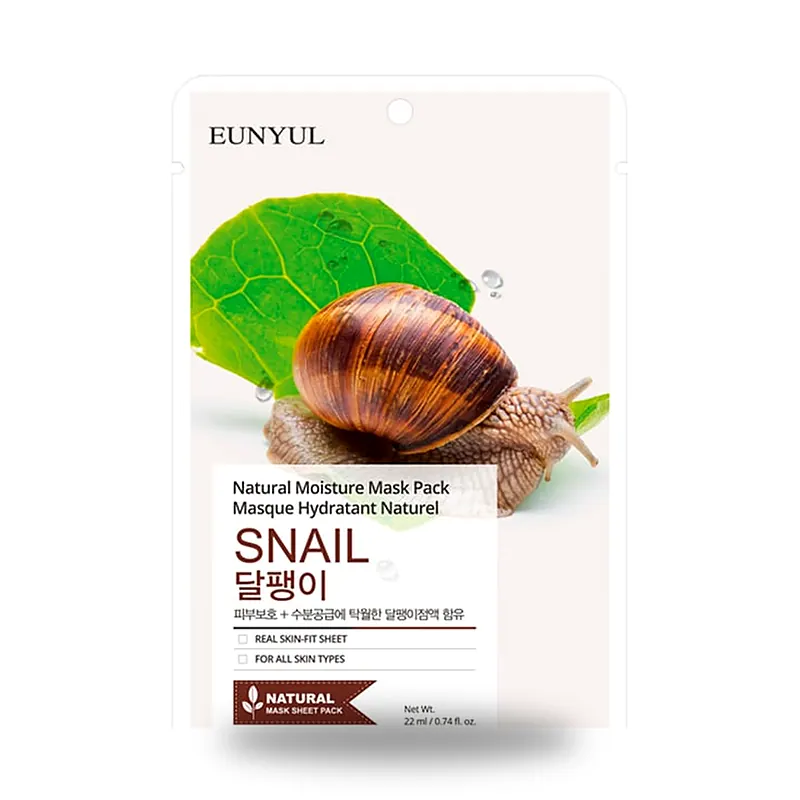 Тканевая маска Eunyul Natural Moisture с муцином улитки, 22 мл