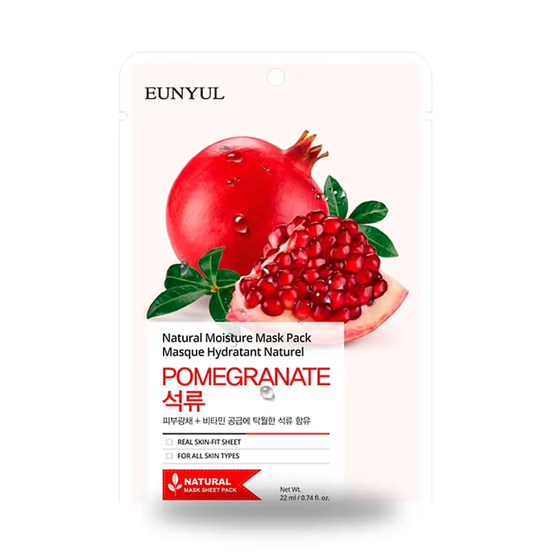 Тканевая маска Eunyul Natural Moisture с гранатом, 22 мл