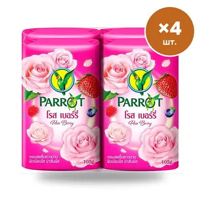 Мыло Parrot Botanical «Роза и ягоды», 105 г × 4 шт.