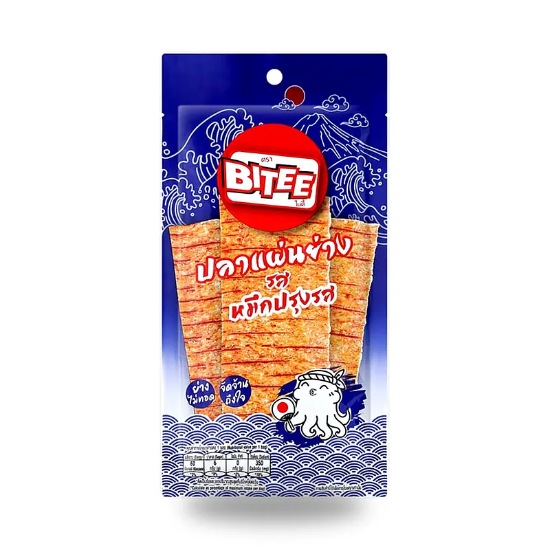 Рыбная пластинка Bitee со вкусом приправленного кальмара, 18 г