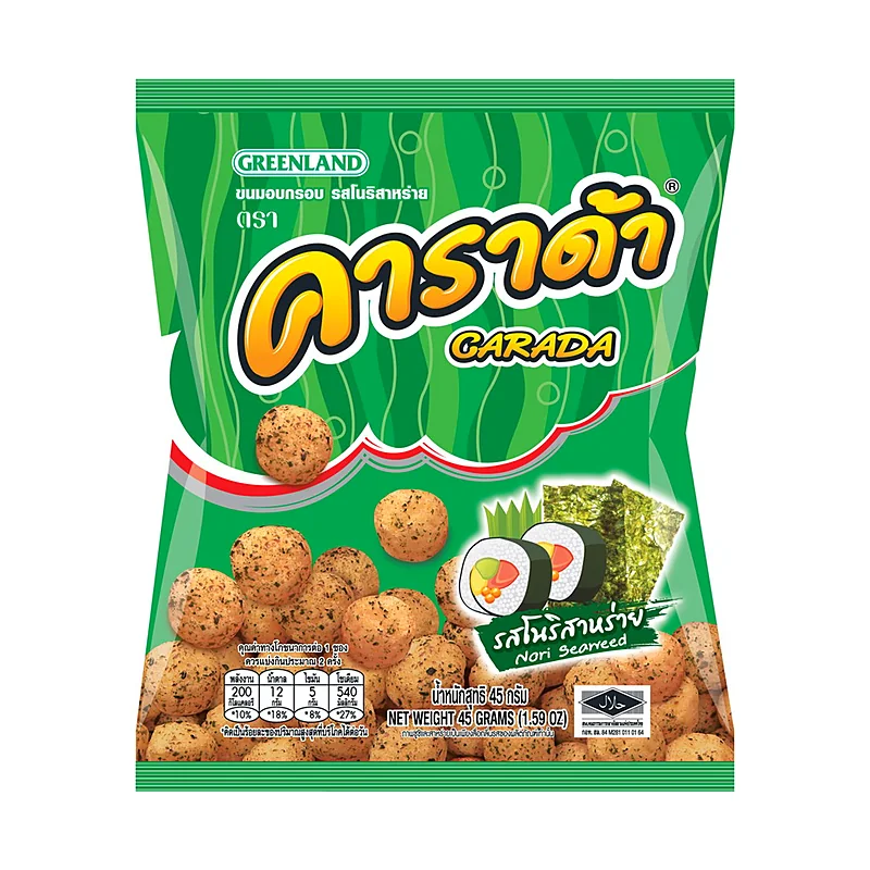 Рисовые шарики Carada со вкусом водорослей нори, 45 г