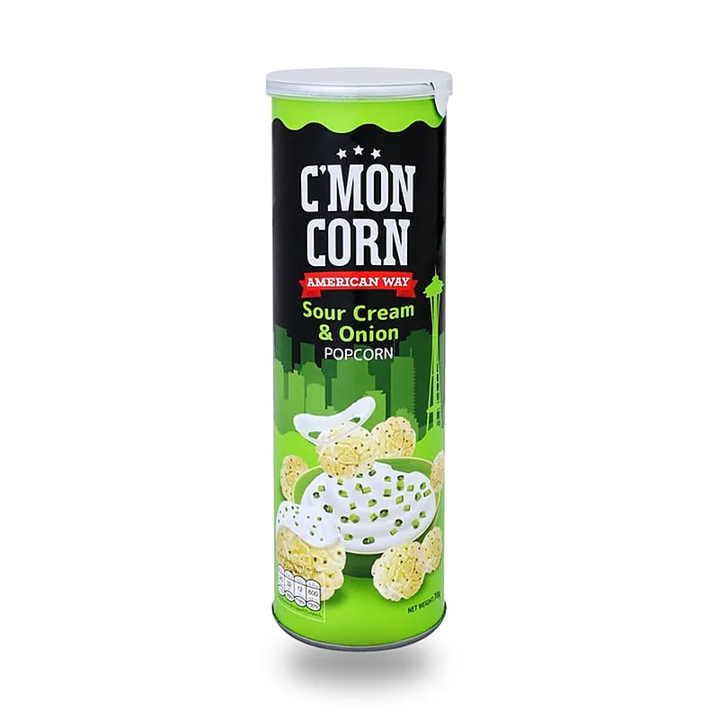 Кукурузный попкорн C'mon со сметаной и луком, 70 г