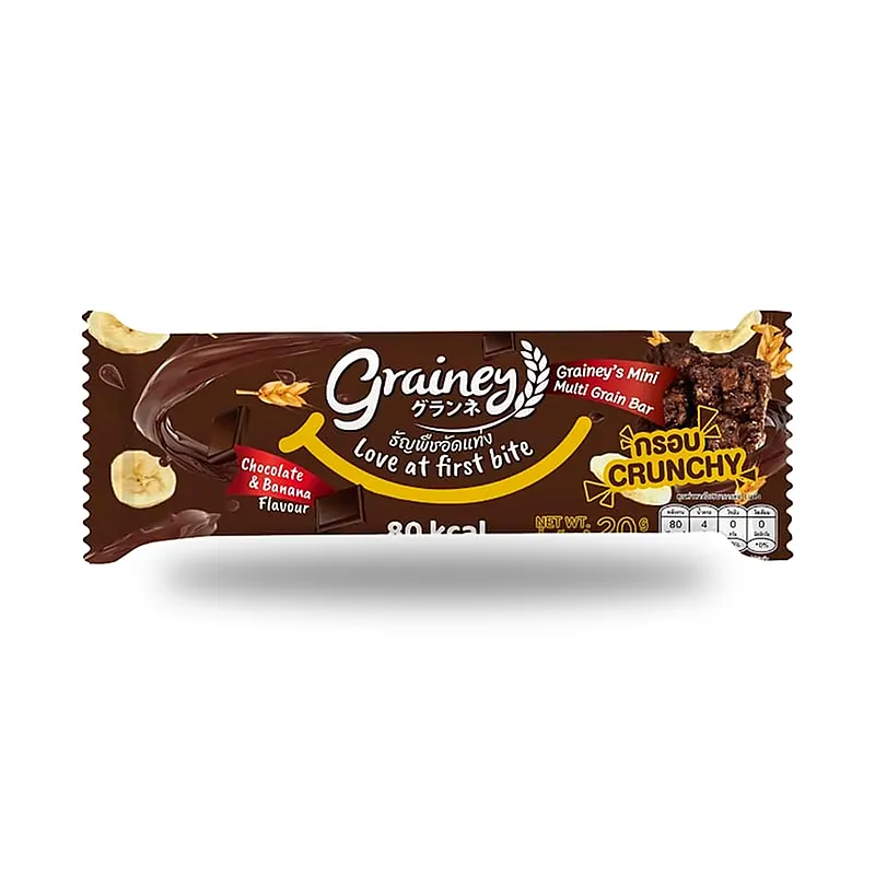 Злаковый батончик Grainey Mini с шоколадом и бананом, 20 г