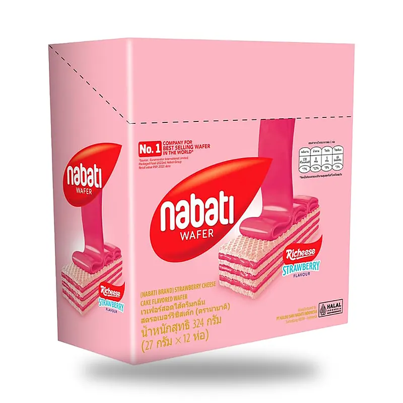 Вафли Nabati со вкусом клубничного чизкейка, 27 г × 12 шт. — фото 2