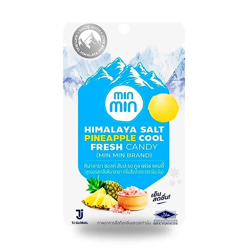 Леденцы Min Min с гималайской солью, ананас, 21 г