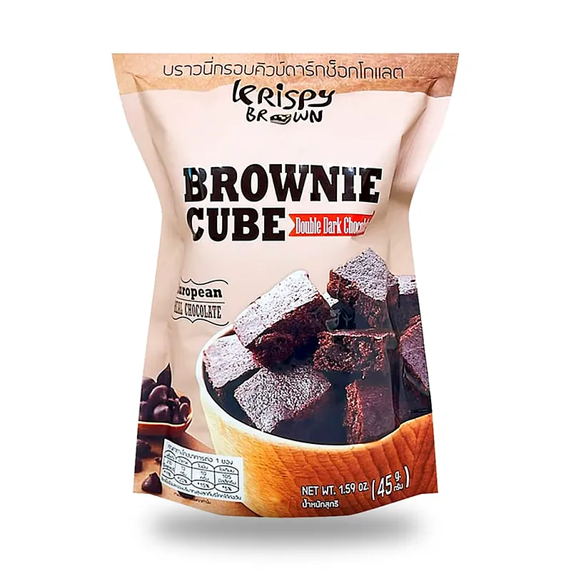 Хрустящий брауни Krispy Brown с кубиками тёмного шоколада, 45 г