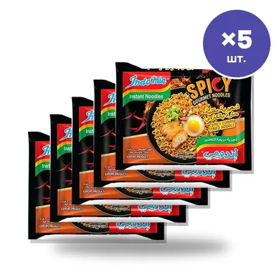 Лапша Indomie Mi Goreng острая курица, 83 г × 5 шт.