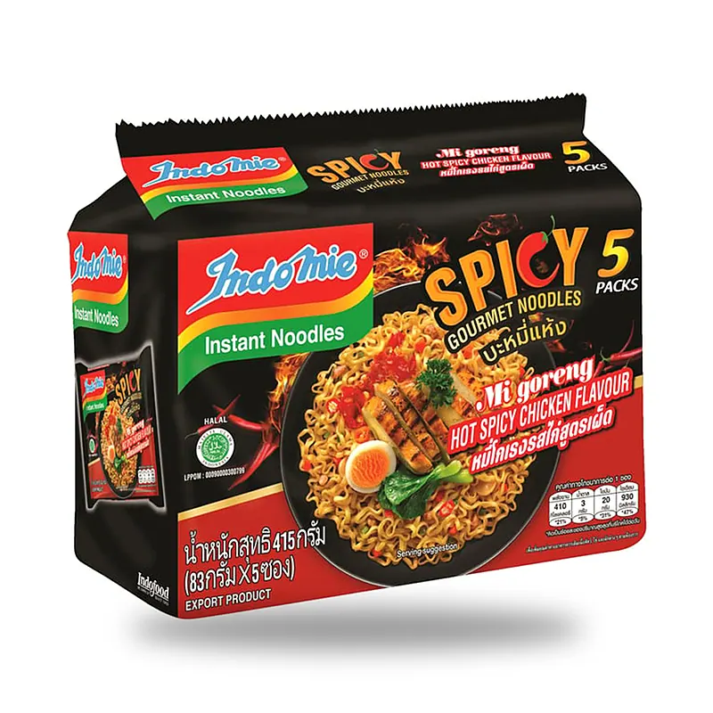 Лапша Indomie Mi Goreng острая курица, 83 г × 5 шт. — фото 2
