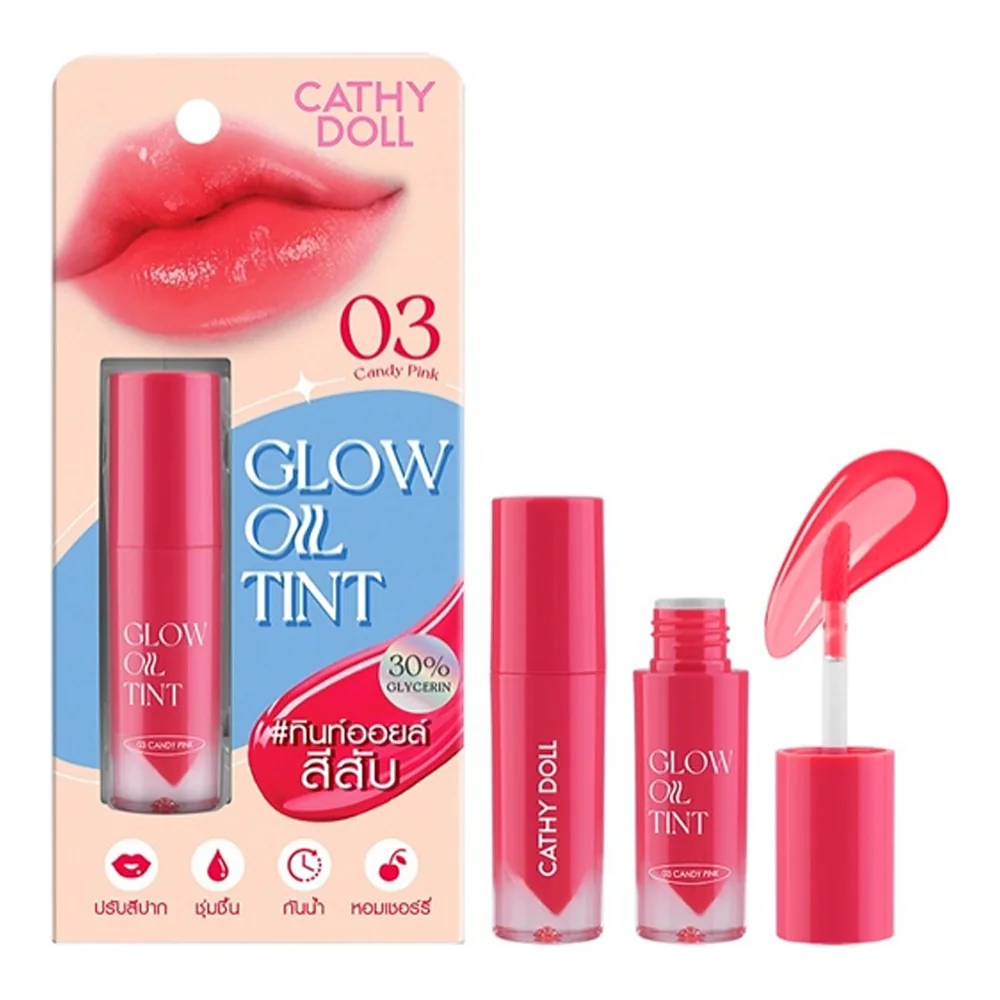 Тинт-масло для губ Cathy Doll Glow Oil Tint 03 Candy Pink, 2,4 г — фото 4